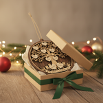 Personalized 3-Layer Double-Sided Wooden Ornament Family Christmas Tree