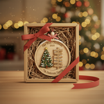 Custom Family Christmas Signpost 3-Layer Double-Sided Wooden Ornament