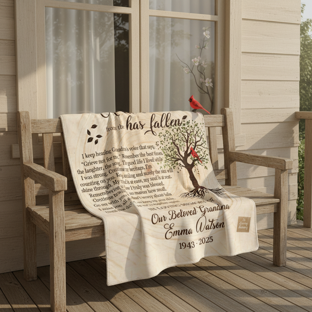 Custom Grandma Memorial Blanket | Personalized Sympathy Gift
