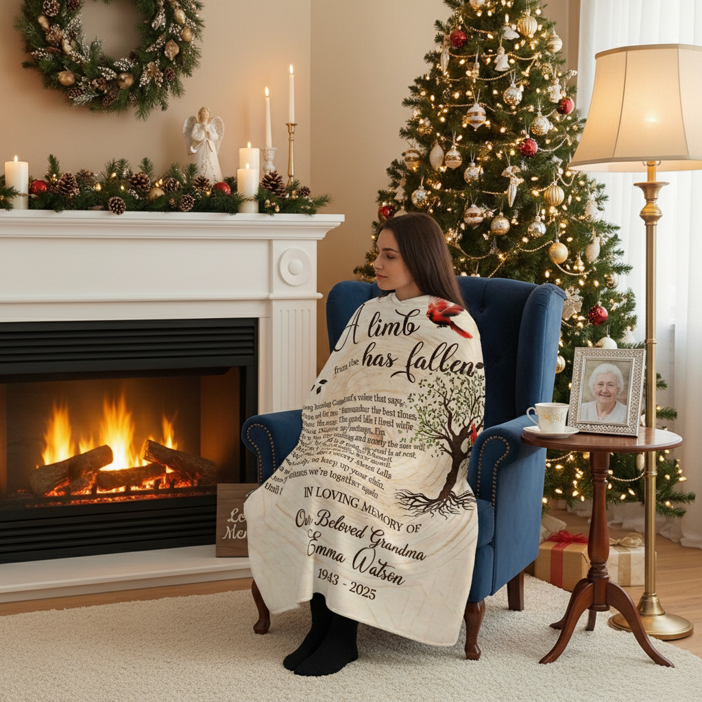 Custom Grandma Memorial Blanket | Personalized Sympathy Gift