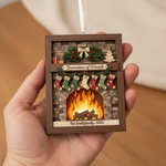 Personalized 3-Layer Wooden Ornament with Names & Year