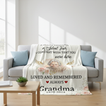 Custom Photo Grandma Memorial Blanket | Sympathy Gift