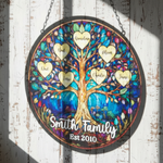 Personalized Family Tree Stained Glass Suncatcher