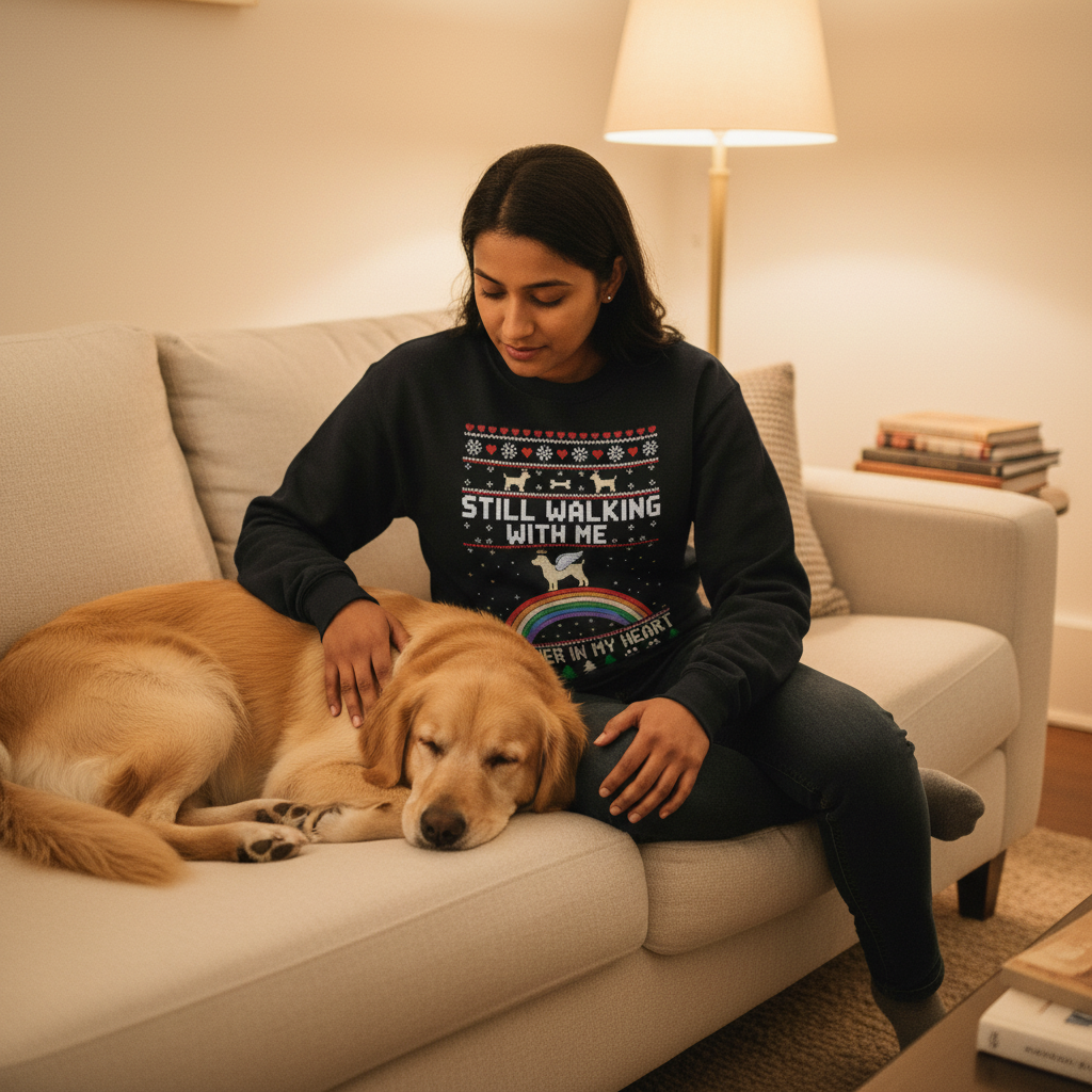 Pet Memorial Portrait Embroidered Ugly Sweatshirt