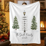 Personalized Family Tree Multigeneration Family Blanket