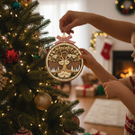 Personalized Family Tree Christmas 3-Layer Double-Sided Wooden Ornament