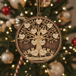 Personalized 3-Layer Double-Sided Wooden Ornament Family Christmas Tree