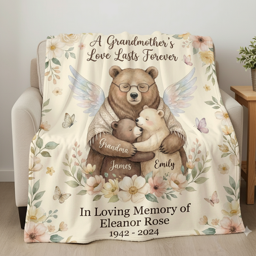Personalized Grandma Memorial Blanket | Sympathy Gift
