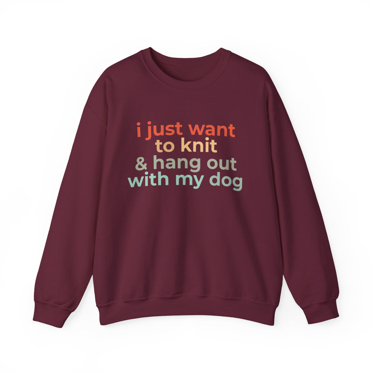 Knit & Dog Lover Sweatshirt – Cozy Gift for Knitters