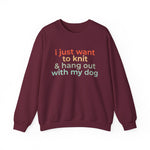 Knit & Dog Lover Sweatshirt – Cozy Gift for Knitters