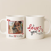 I Love You Always & Forever Personalized Photo Couple Interactive QR Mug