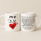 You & Me Couples Interactive QR Message Mug