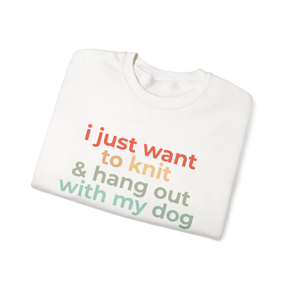 Knit & Dog Lover Sweatshirt – Cozy Gift for Knitters