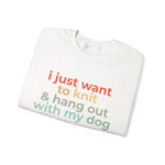 Knit & Dog Lover Sweatshirt – Cozy Gift for Knitters