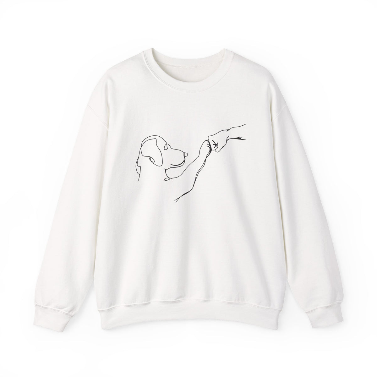 Dog Love Line Art Sweatshirt for Dog Lovers