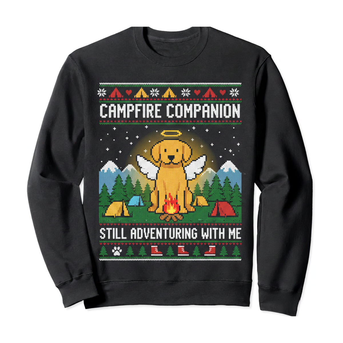 Campfire Companion Dog Memorial Ugly Sweatshirt for Owner
