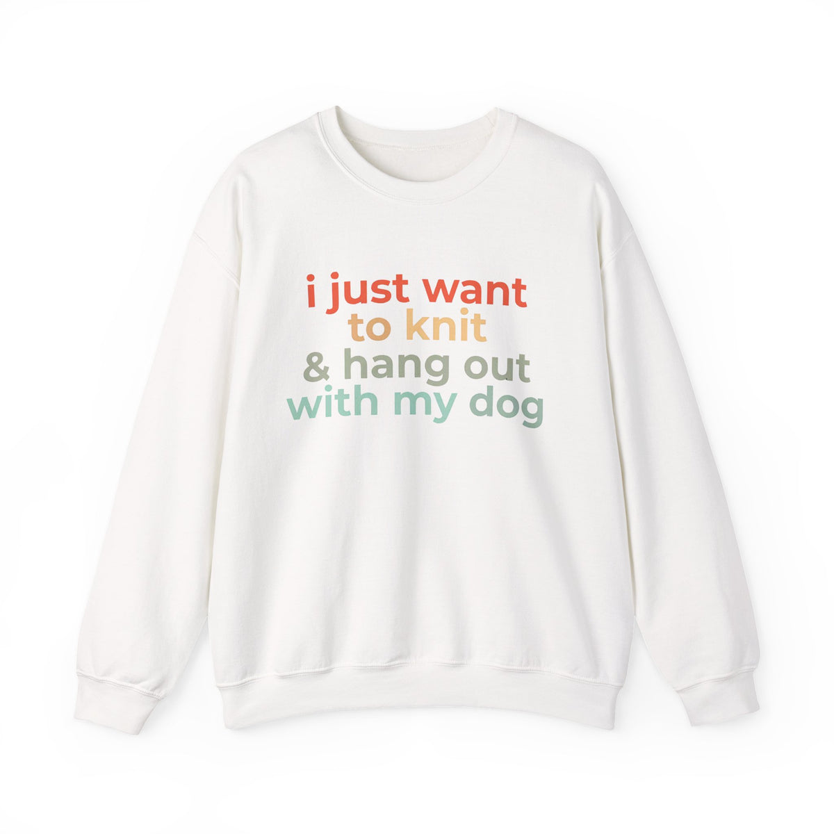 Knit & Dog Lover Sweatshirt – Cozy Gift for Knitters