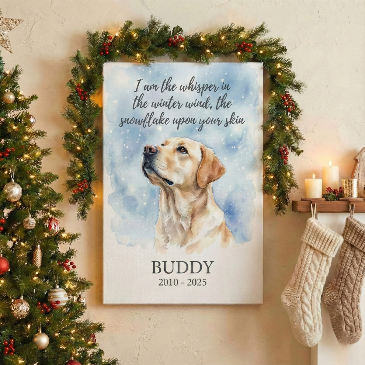 The Whisper in the Wind - Personalized Dog Memorial Canvas/ Poster