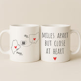 Personalized Names with Long Distance Couple QR Mug