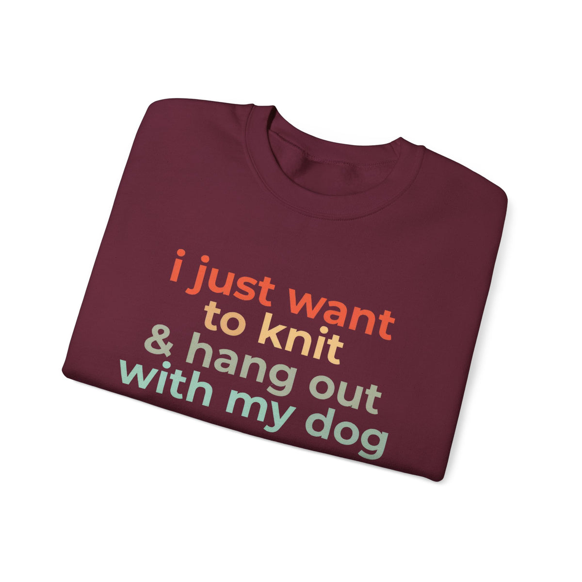 Knit & Dog Lover Sweatshirt – Cozy Gift for Knitters