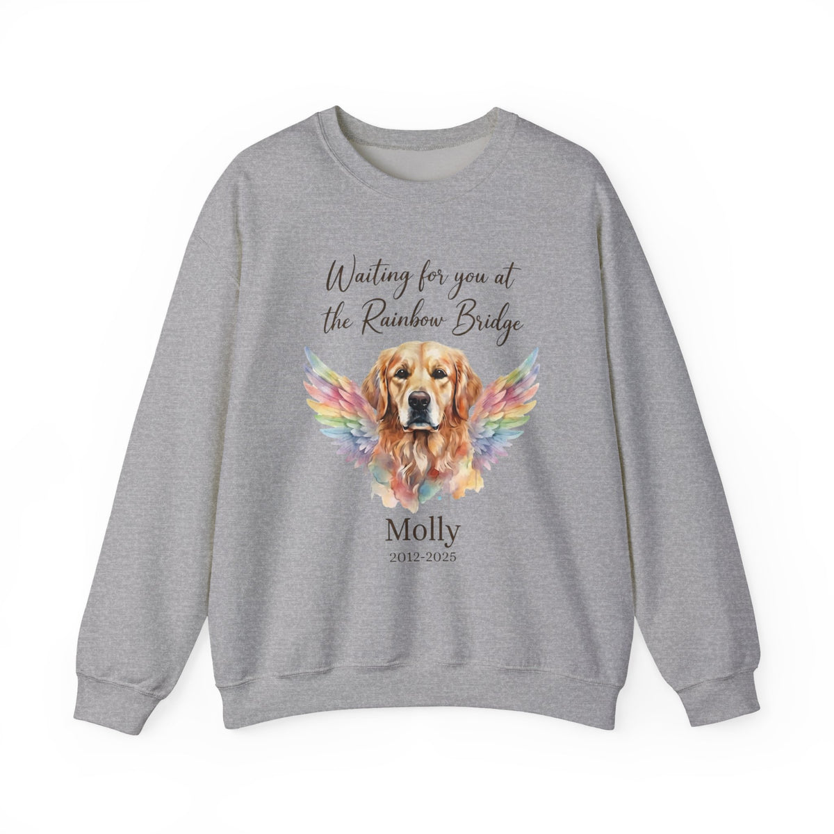 Personalized Dog Memorial Sweatshirt – Light Colors