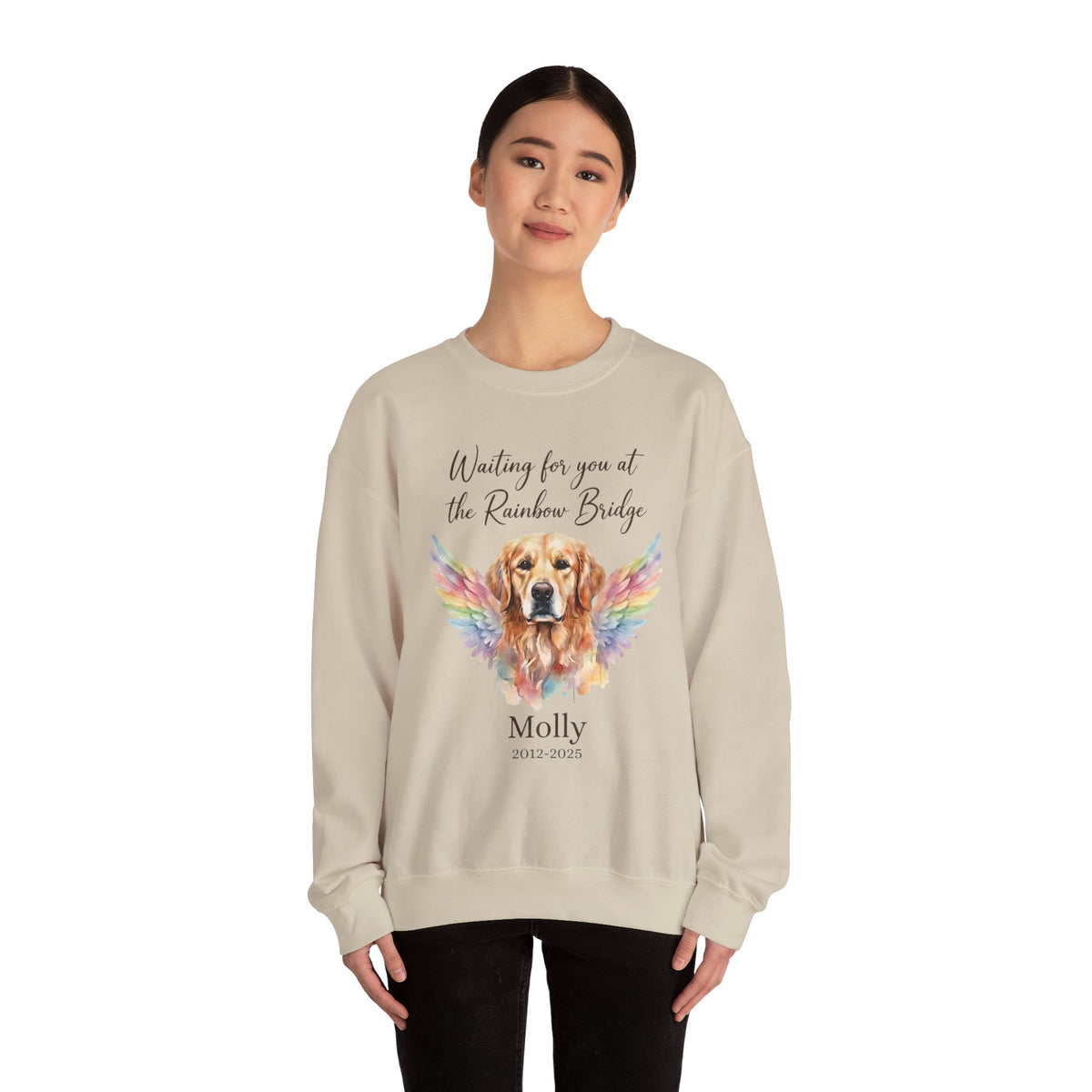 Personalized Dog Memorial Sweatshirt – Light Colors