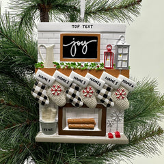 Personalized Family Stockings Acrylic Ornament