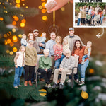 Custom Christmas Family Photo Acrylic Ornament for Multi-Generation Family