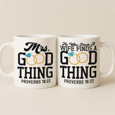 Good Thing Couple Interactive QR Mug– Proverbs 18:22 Bible Verse Christian Gift