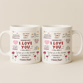 Reason Why I Love You Interactive QR Couple Mug