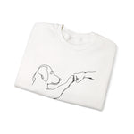 Dog Love Line Art Sweatshirt for Dog Lovers