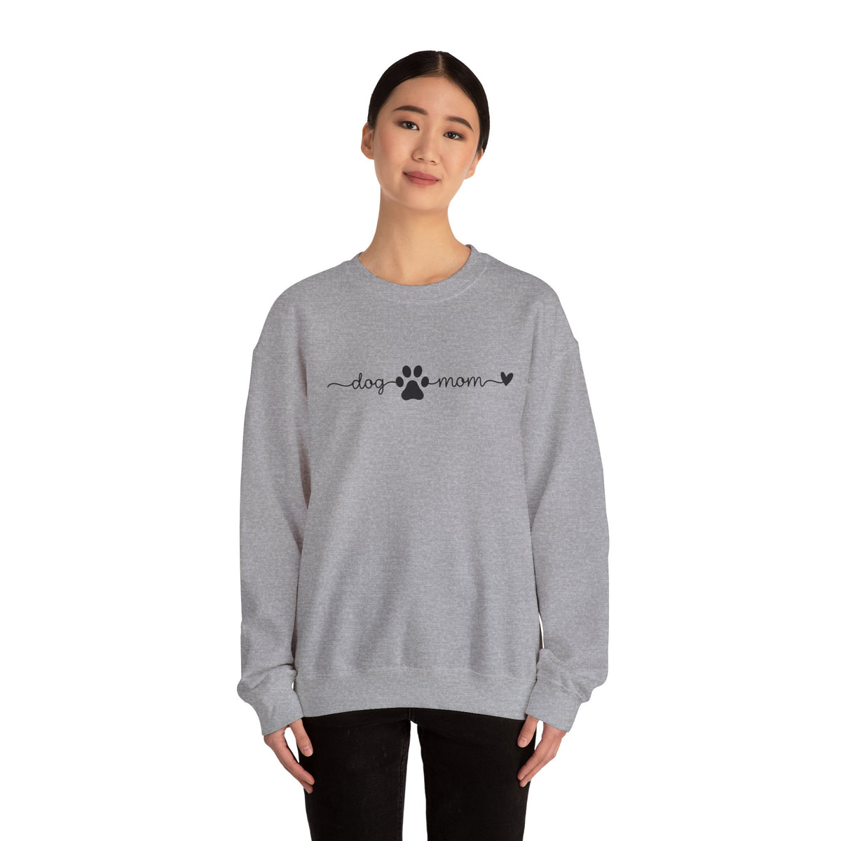Dog Mom Heart Sweatshirt