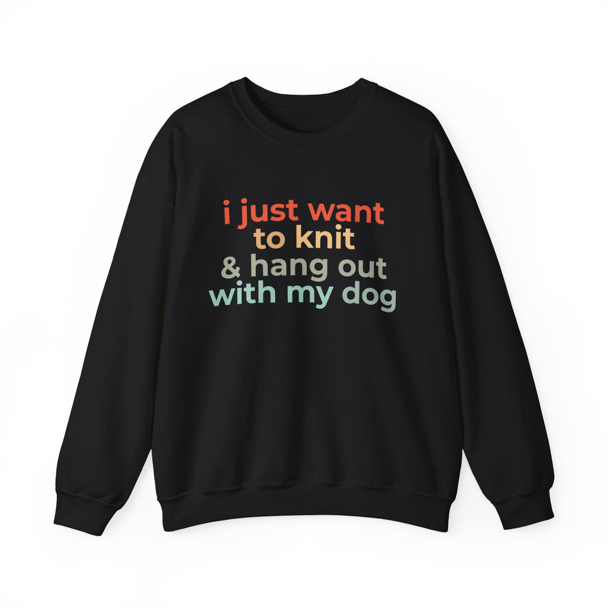 Knit & Dog Lover Sweatshirt – Cozy Gift for Knitters