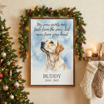 Paw Prints May Fade From The Snow Personalized Pet Memorial Canvas/ Poster