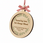 Personalized Grandfamily 2 Layered Wooden Ornament
