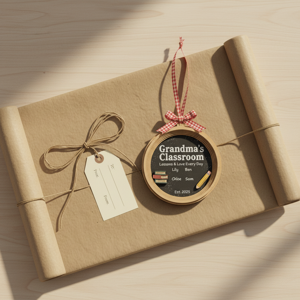 Grandma's Classroom Personalized 2 Layer Ornament