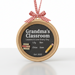 Grandma's Classroom Personalized 2 Layer Ornament