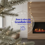 "Grandkids Live" Personalized Acrylic Ornament for Grandparents