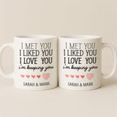 I Met You I Liked You I Love You Mug – Personalized Interactive QR Mug for Couple