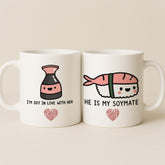 Soymate Sushi Couple Interactive QR Mug
