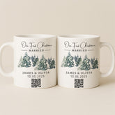 Personalized Our First Christmas Married Interactive QR Mug