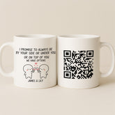 I Promise To Always Be By Your Side, Personalized QR Couple Mug