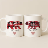 Mama Bear & Papa Bear Couple Custom QR Mug