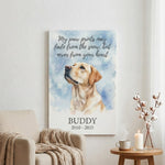 Paw Prints May Fade From The Snow Personalized Pet Memorial Canvas/ Poster