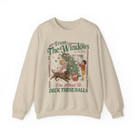 Vintage Christmas “Deck These Halls” Sweatshirt – From The Windows Holiday Crewneck
