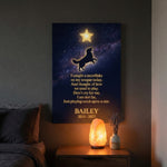 Just Playing Catch Upon a Star - Personalized Dog Memorial Canvas