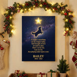 Just Playing Catch Upon a Star - Personalized Dog Memorial Canvas