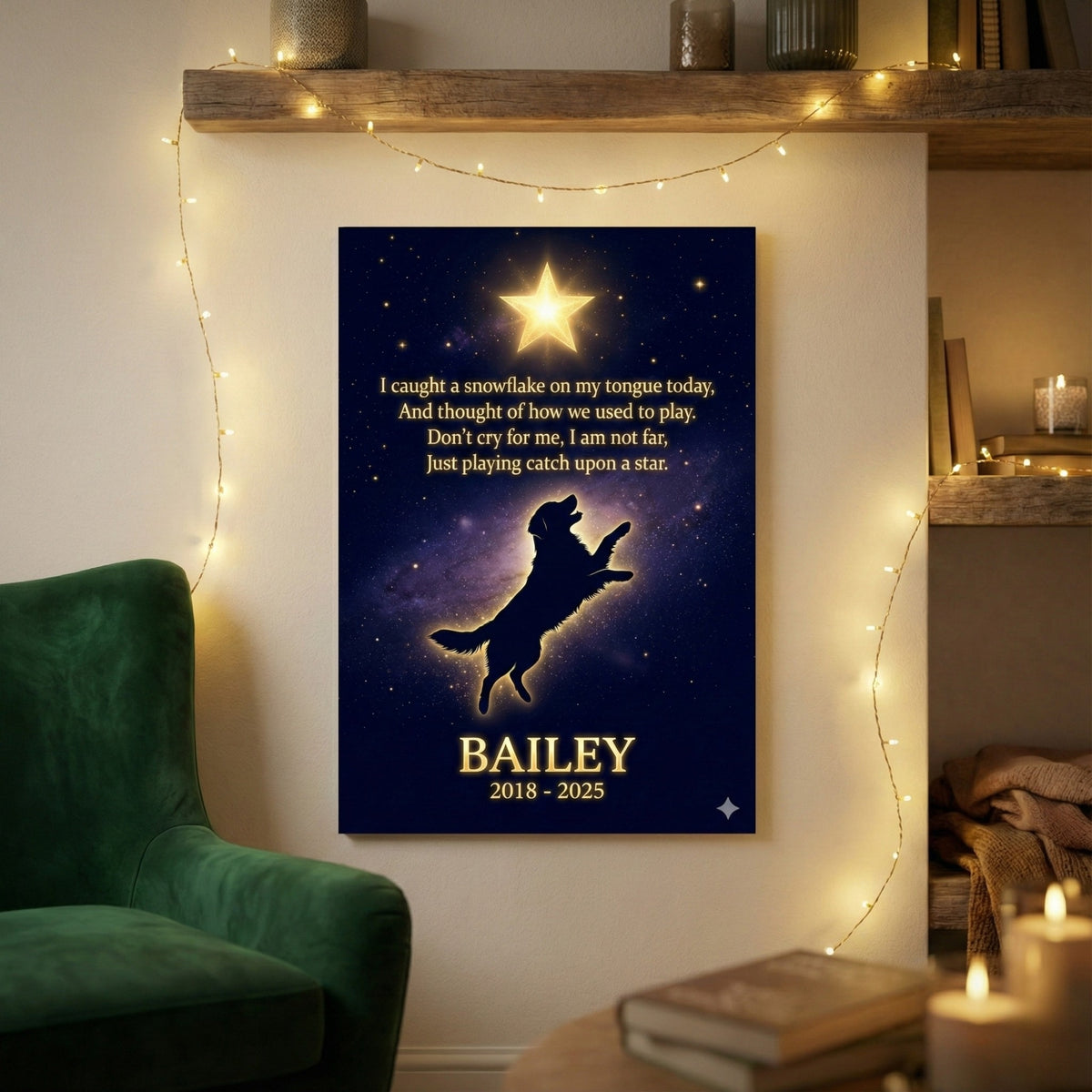 Custom Pet Memorial Star Map Canvas