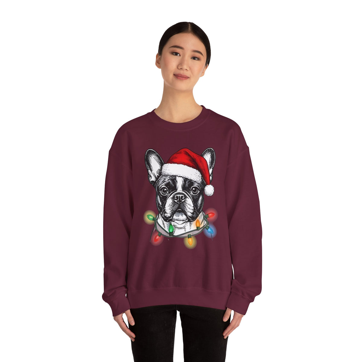 Personalized Christmas Dog Sweatshirt – Custom Breed & Name Holiday Gift