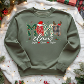 Personalized “Mom Claus” Christmas Sweatshirt with Kids’ Names